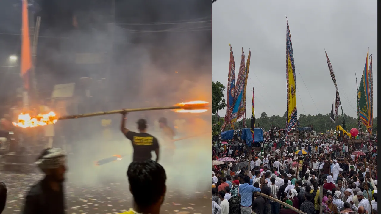 हज़ारीबाग़ मोहर्रम जुलूस के दौरान बड़ा हादसा,आग से दिखा रहे थे करतब, 15 लोग झुलसे, 6 रिम्स रेफर